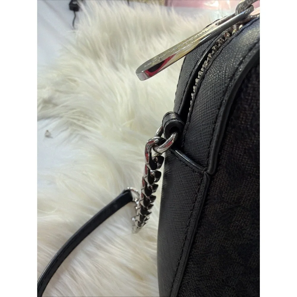 Michael Kors Jet Set Item East West Shoulder Crossbody Bag‎ MK Black/Silver